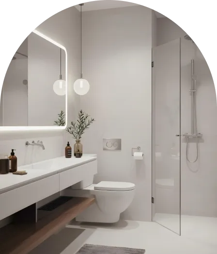 Modern renovated bathroom
